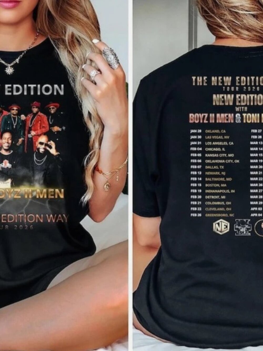 New Edition Way Tour 2026 Vintage R&B Concert T-Shirt